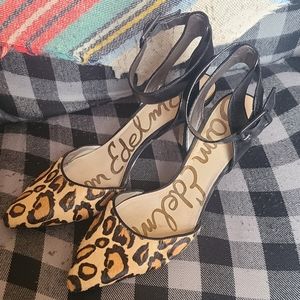 Sam Edelman Leopard Calfhair Heels - size 9